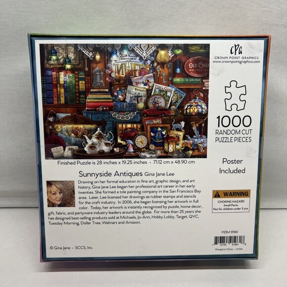 Crown Point Graphics Sunnyside Antiques 1000 Piece Jigsaw Puzzle By Gina Lee - Picture 2 of 6